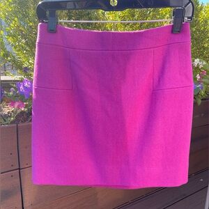 J. Crew Wool Pink Fuchsia Skirt